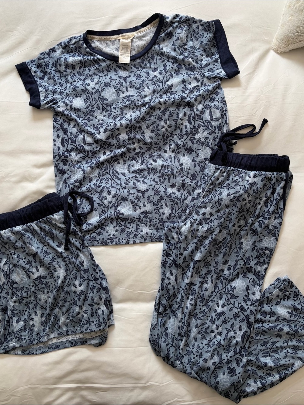 Women's Lucky Brand Blue Floral Pajama Set